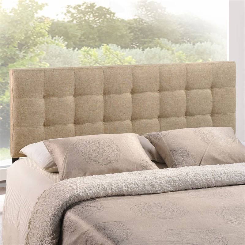 Beige Queen Tufted Panel Headboard O151677