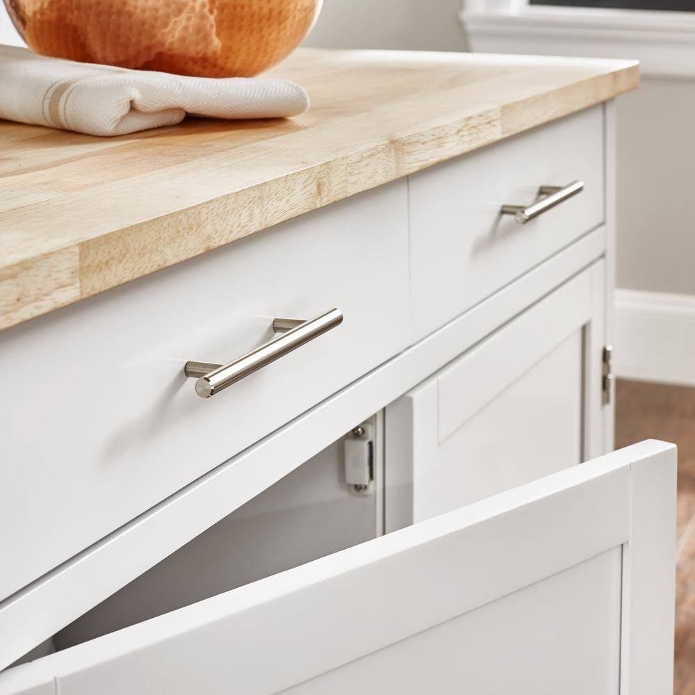 White Kitchen Cart with 2 Drawers P92521