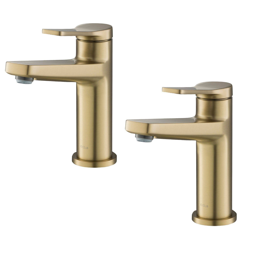Brushed Gold Single Handle 2-Pack Bathroom Faucet G7194