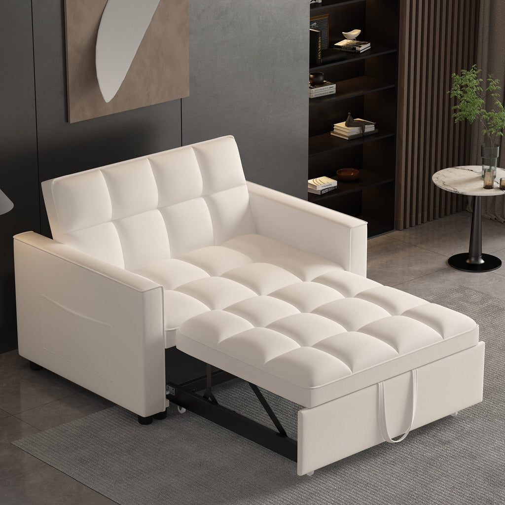 Off White Sleeper Sofa Couch Bed P34770