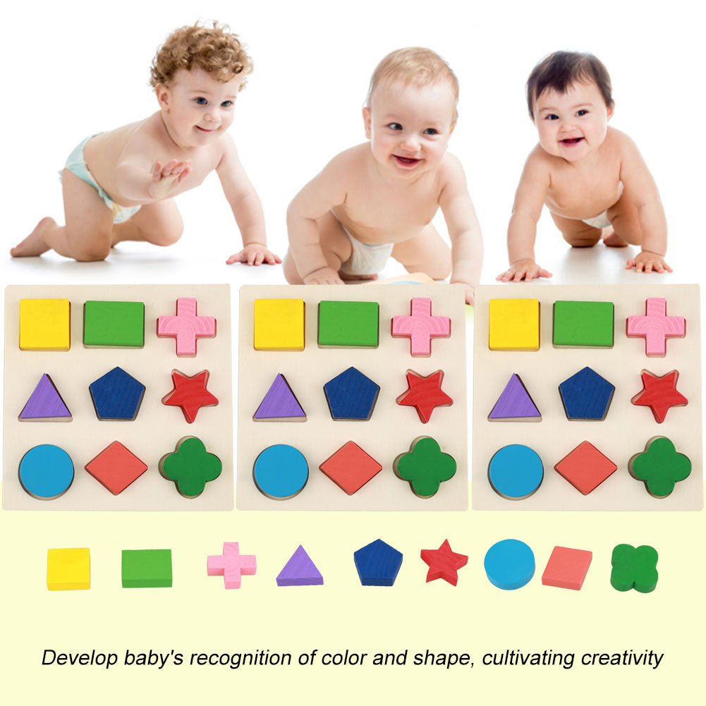 Wooden Block Toy Geometric Building Puzzle S760