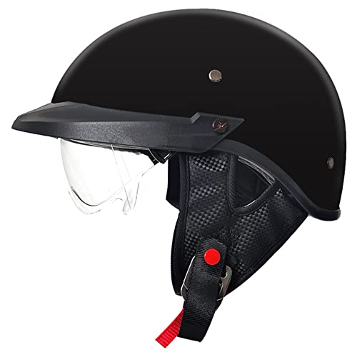 Retro Half Face Motorcycle Helmet with Visor B63903