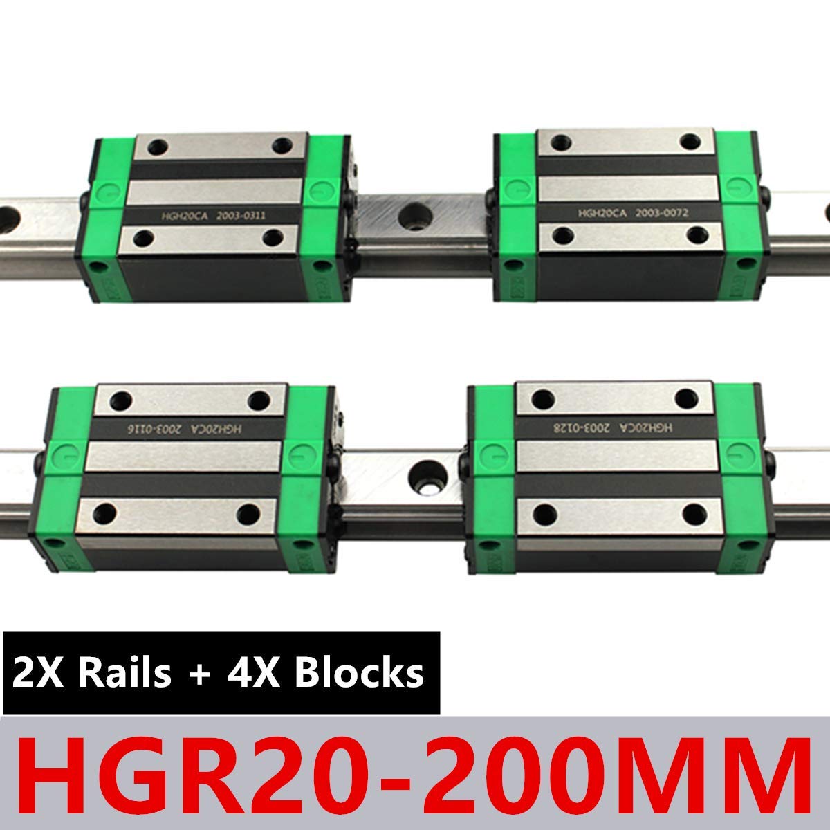 2PCS Linear Guide Rail with 4PCS Bearing Block Set H32998