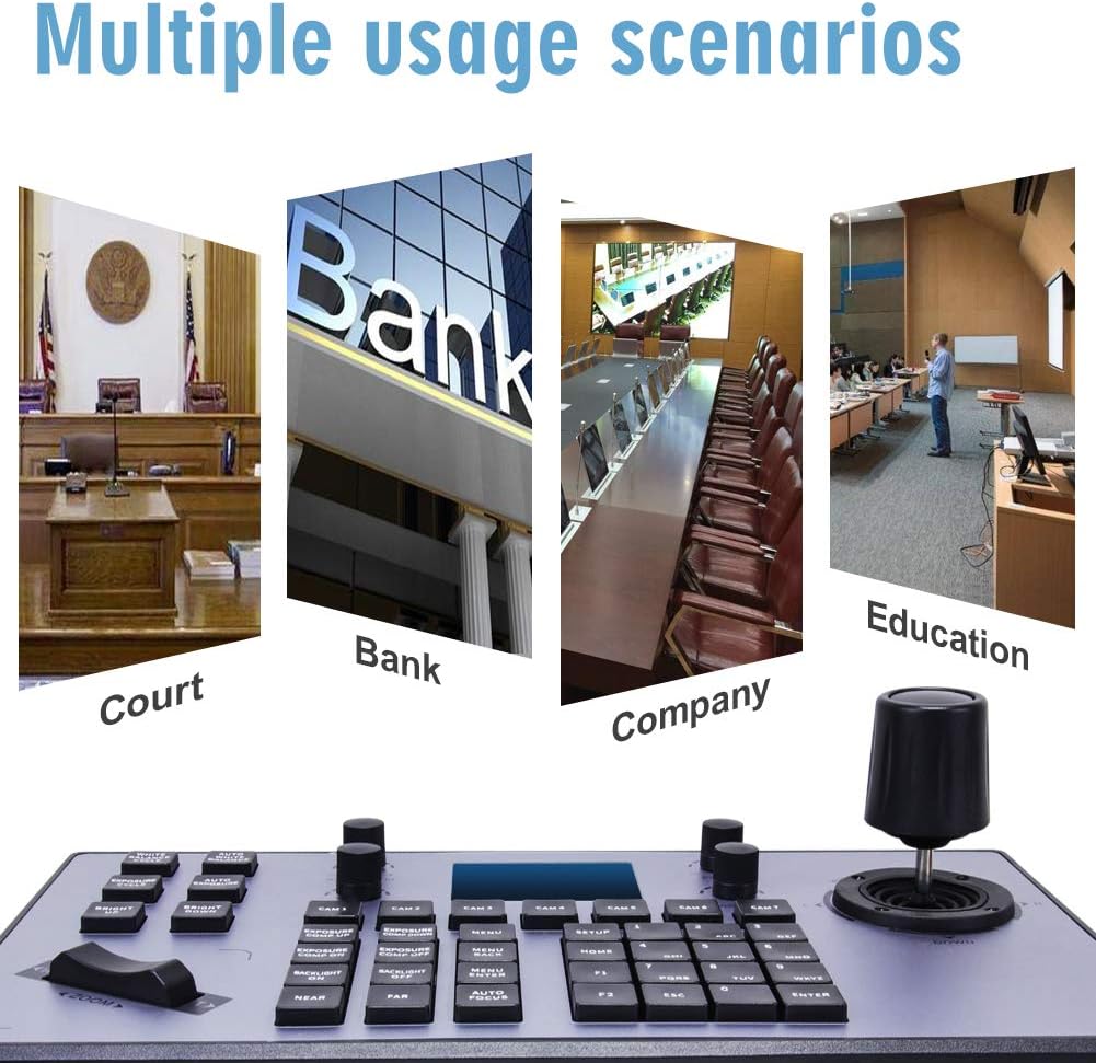 PTZ Controller IP Camera Controller Joystick with RS232 RS422 RJ45 Interface and LCD Screen J92140