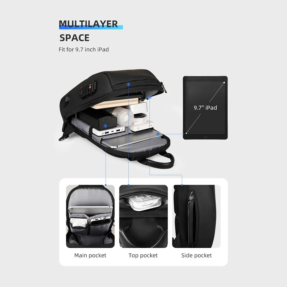 TSA Lock Crossbody Chest Shoulder Bag B897
