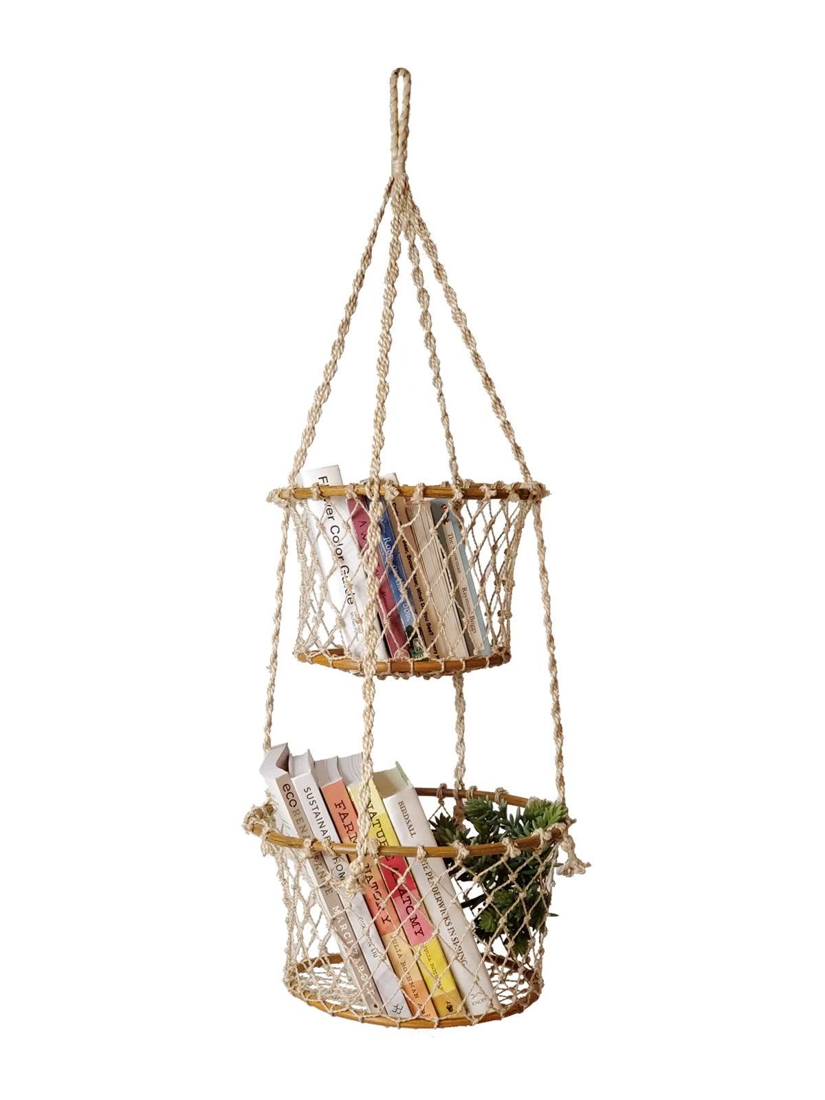 Brown Double Hanging Basket C550