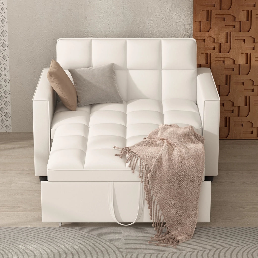 Off White Sleeper Sofa Couch Bed P34770