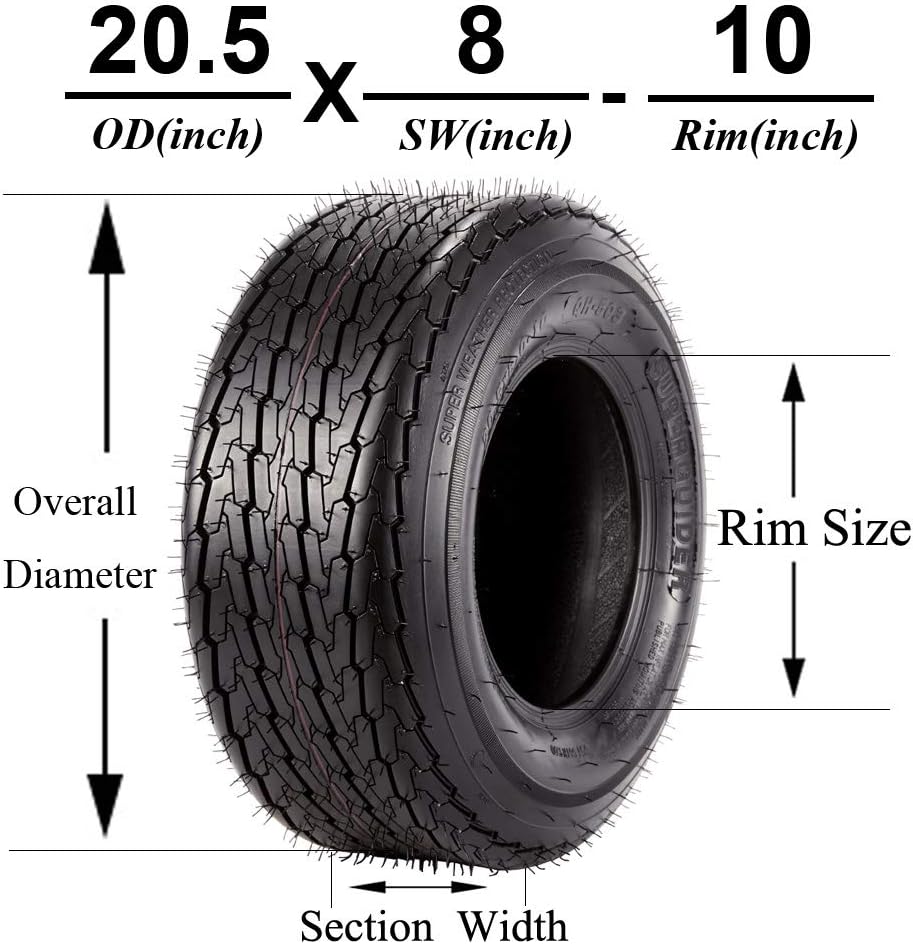 20.5x8-10 Trailer Tires B499