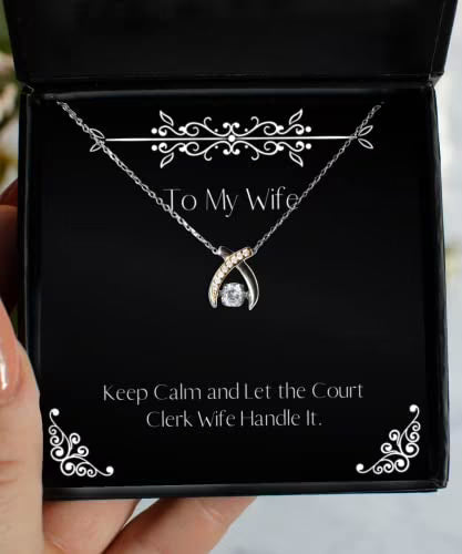 Wife Wishbone Dancing Necklace C4344