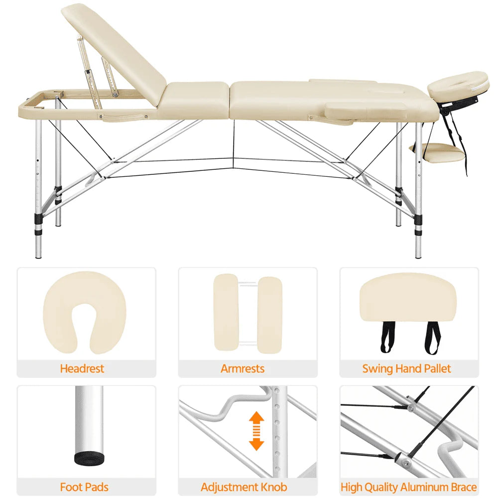 Portable 3-Section Massage Table W24366