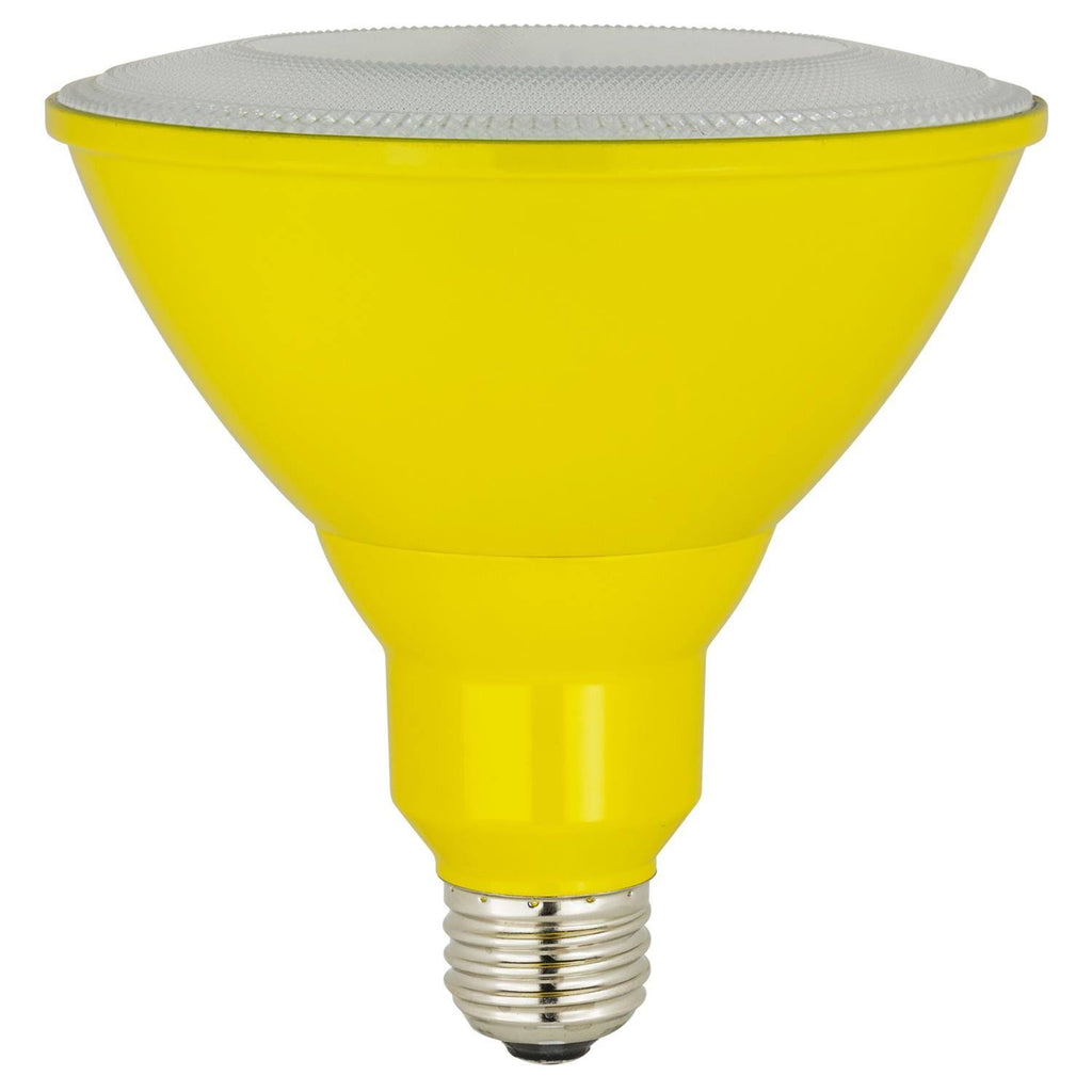 Yellow PAR38 LED Floodlight Bulb, 8W, E26 Base, Wet Location L9550