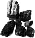 Black Crystal Tourmaline 250 Gm Healing Stone A640504
