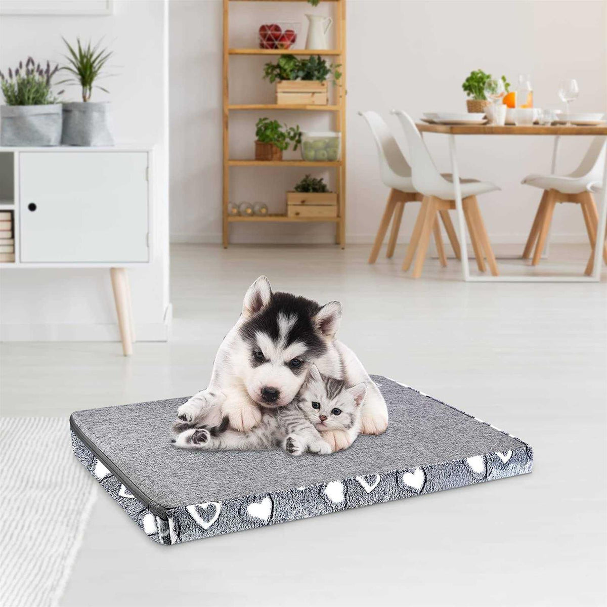 Reversible Dog Crate Mat with Removable Washable Cover Z308
