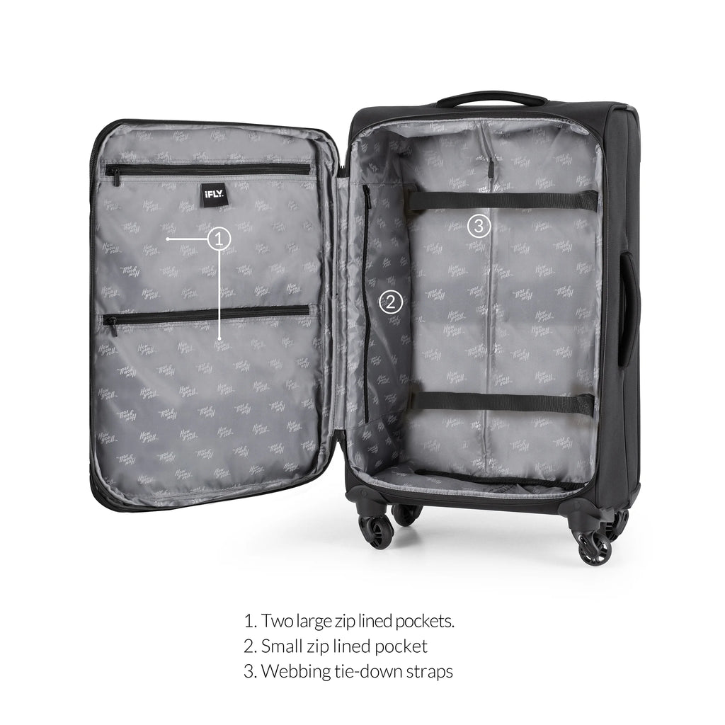 3-Piece Softside Luggage Set, Black G22821