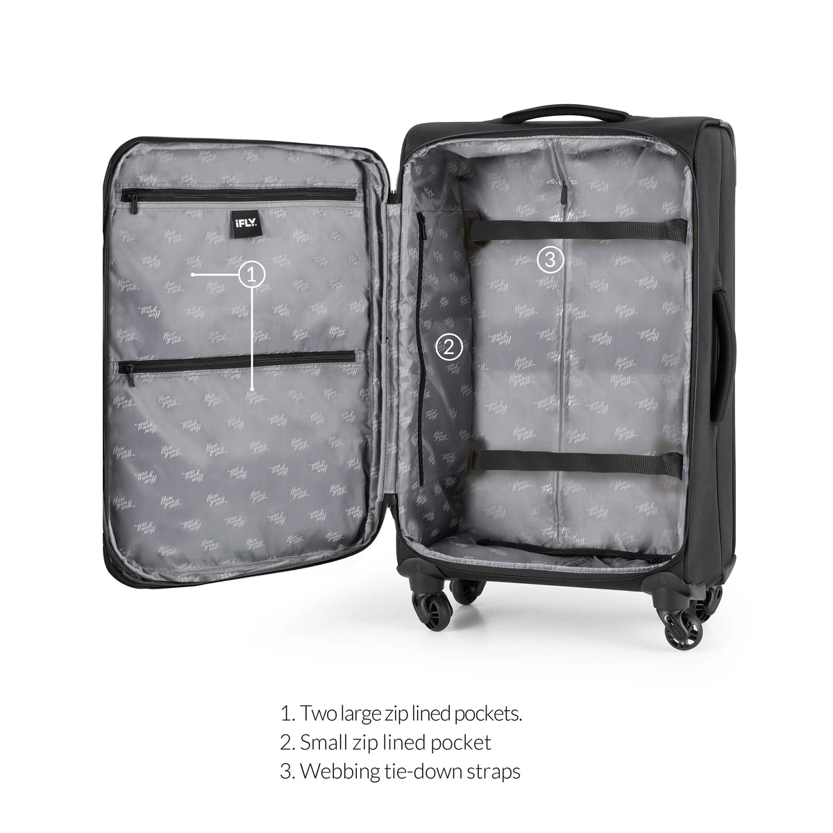 3-Piece Softside Luggage Set, Black G22821