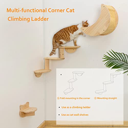 Solid Wood Cat Wall Shelves 3pcs/Set C868