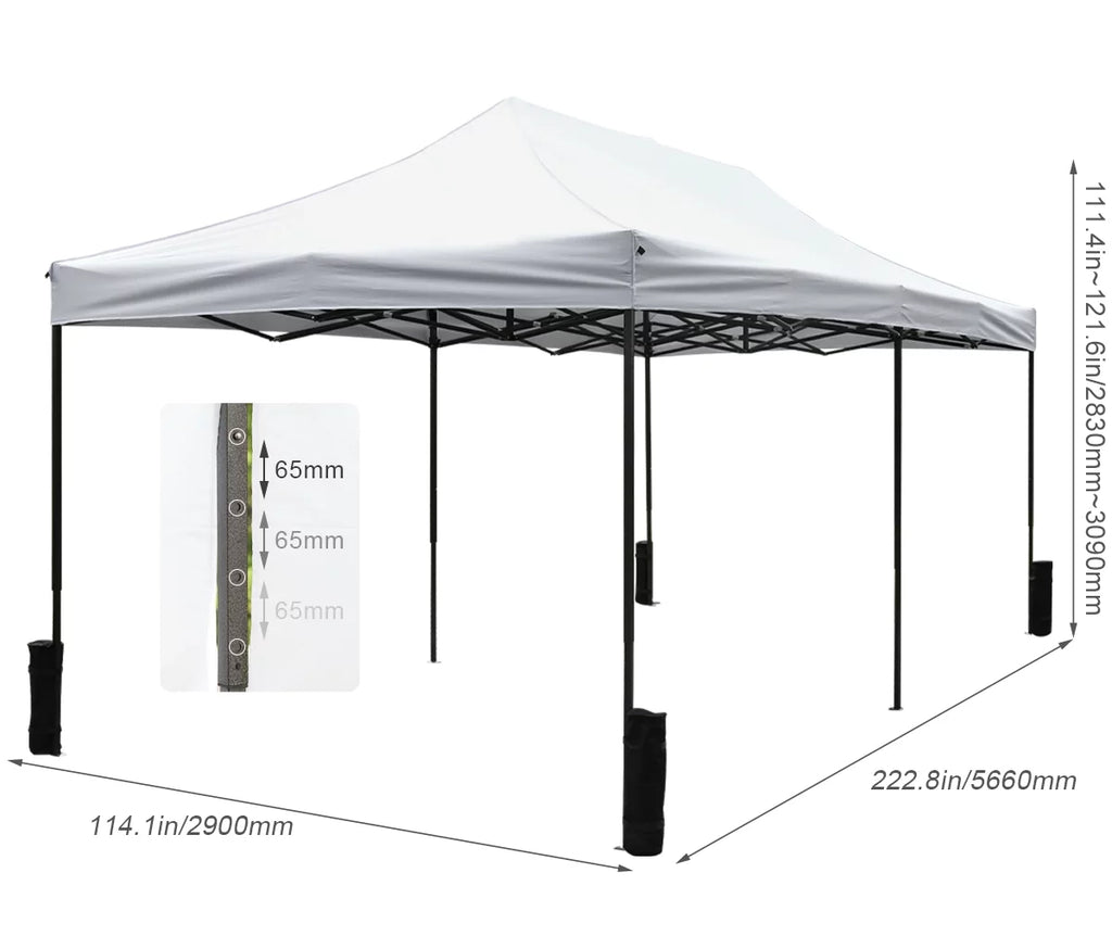 10x20 Pop Up Canopy Tent with Backpack Bag G5644