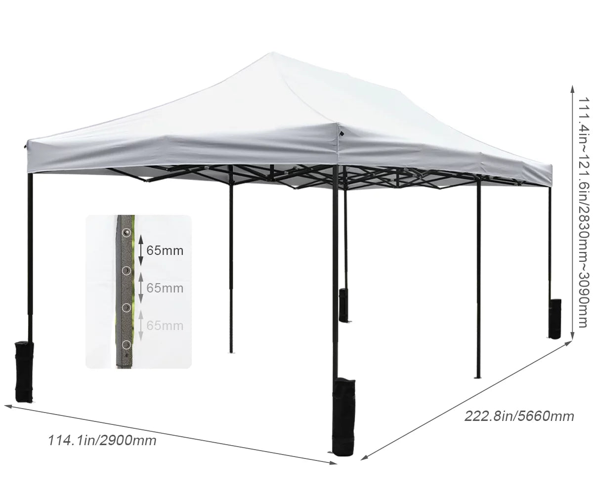 10x20 Pop Up Canopy Tent with Backpack Bag G5644