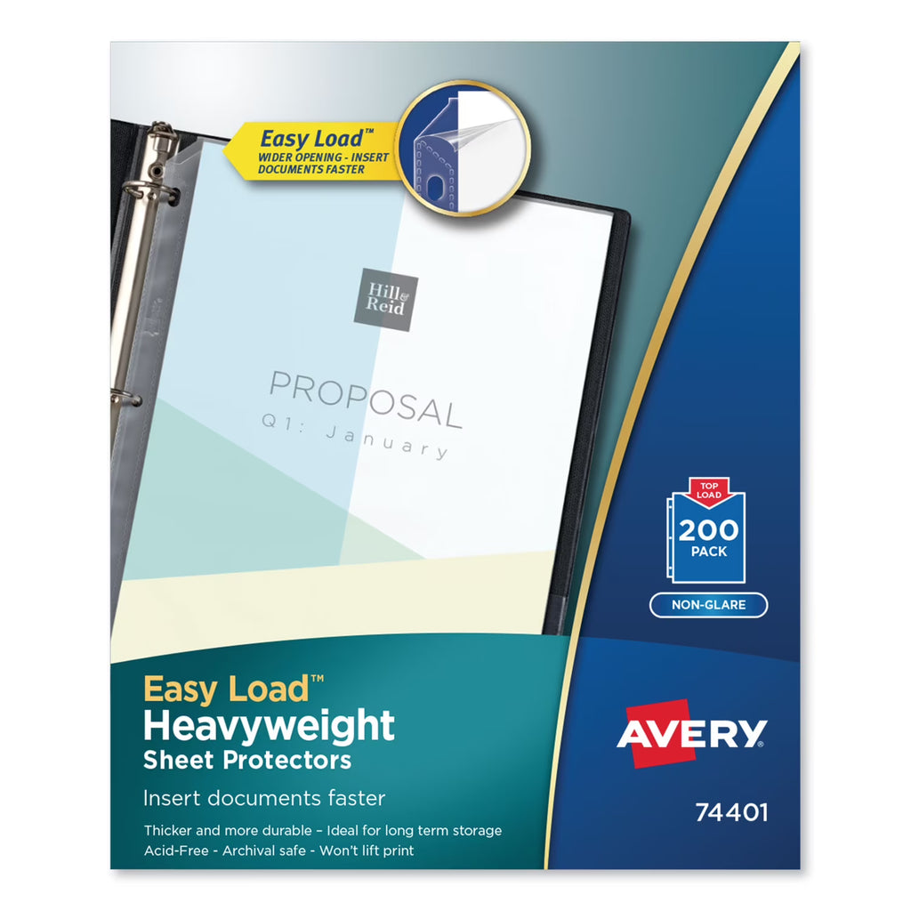 Letter Nonglare Poly Sheet Protectors, 200/Box Q3459