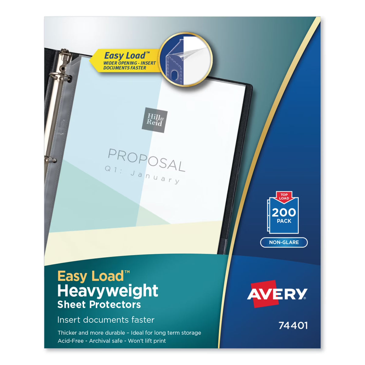 Letter Nonglare Poly Sheet Protectors, 200/Box Q3459