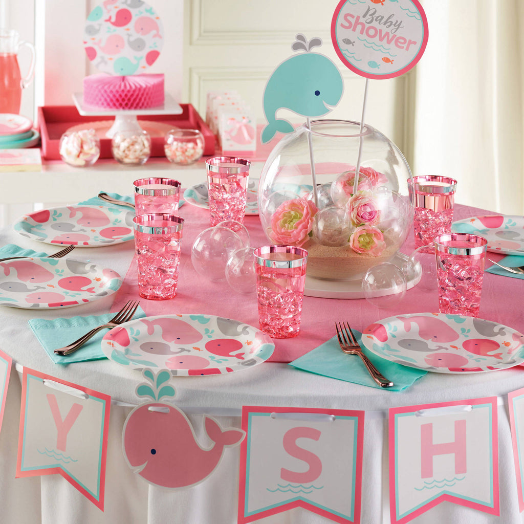 Pink Baby Whale Hanging Cutouts, 3 pk Q202