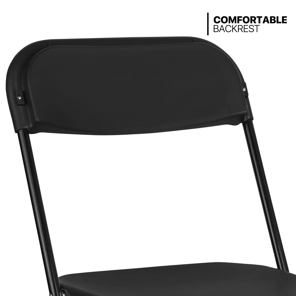 10 Pack Black Plastic Folding Chairs J12240