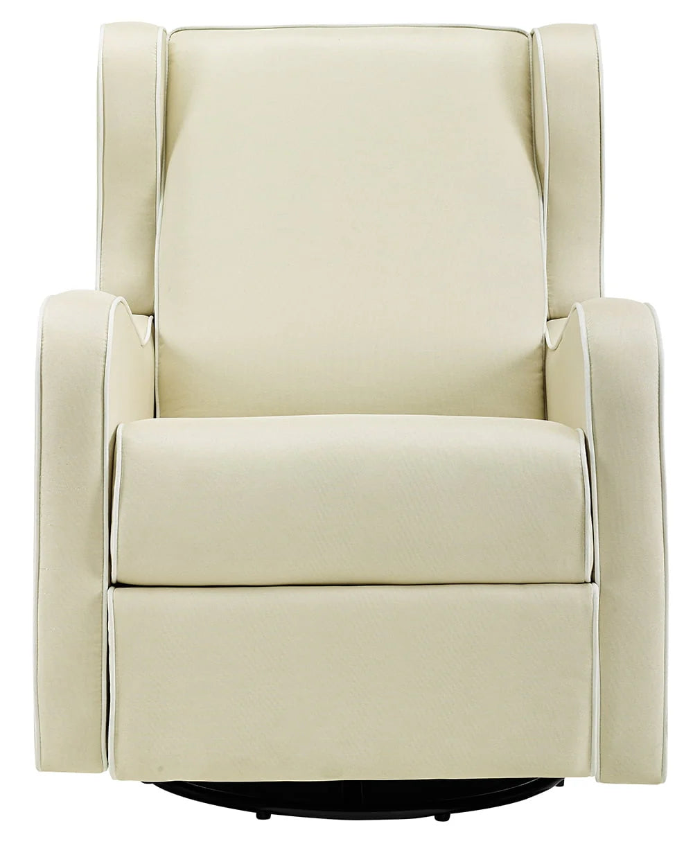 Gray Fabric Upholstered Swivel Gliding Recliner Q9918