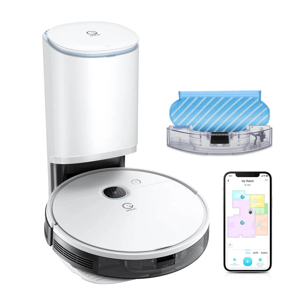 Robot Vacuum and Mop with Self Emptying Station J80457