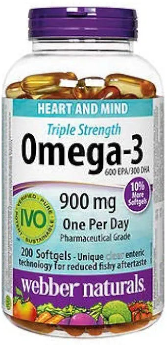 Triple Strength Omega-3 Enteric Coated 900 mg Softgels O6579