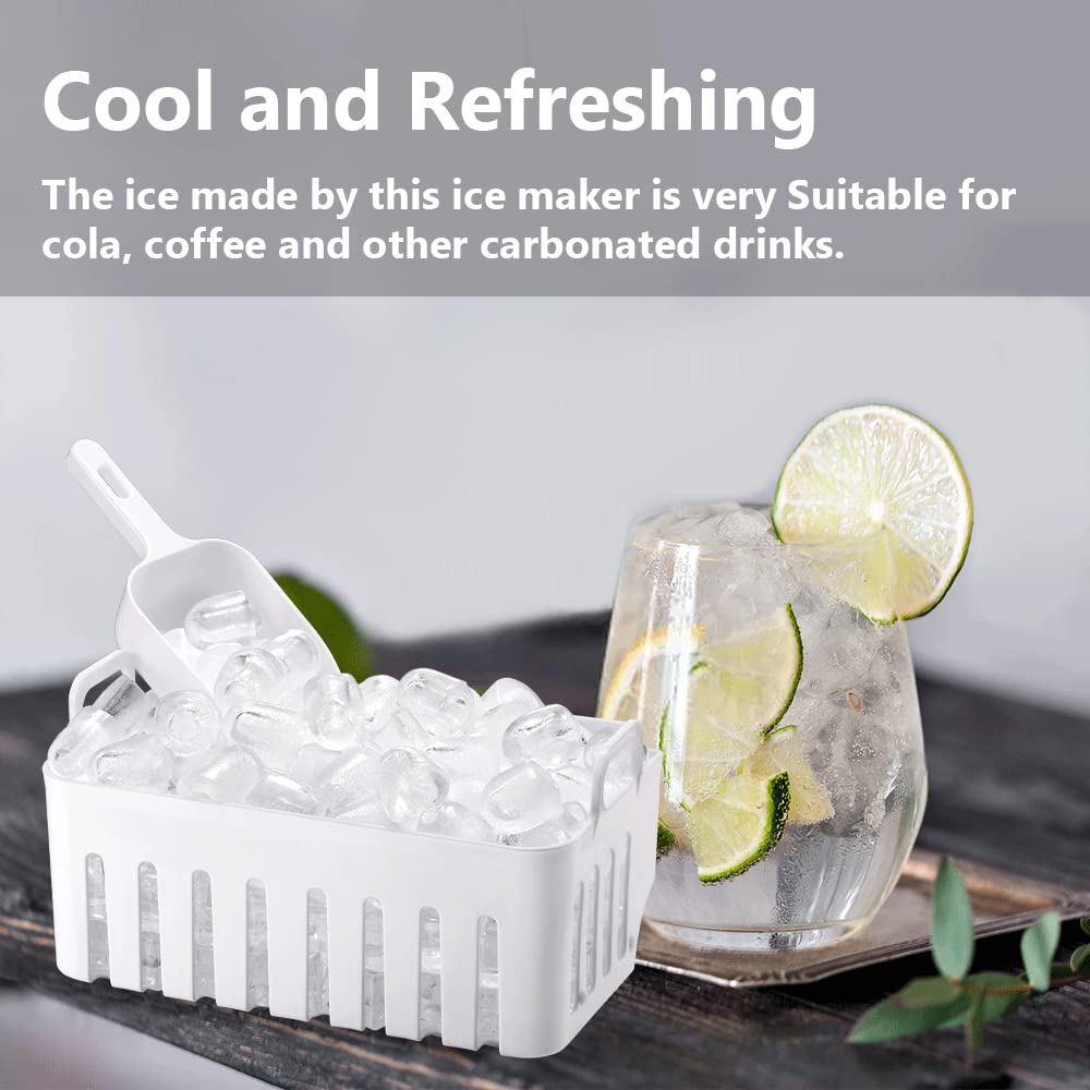 Black 26Lbs/24Hrs Portable Bullet Ice Maker with Ice Scoop/Basket L589895