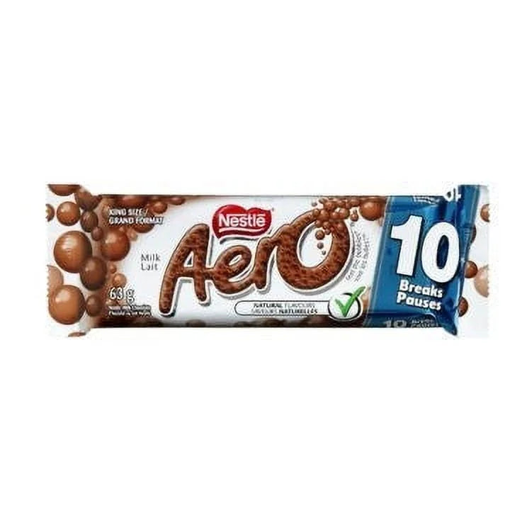 Aero Chocolate Bars, 63g Each, 1.5kg Box (24pk) R12736