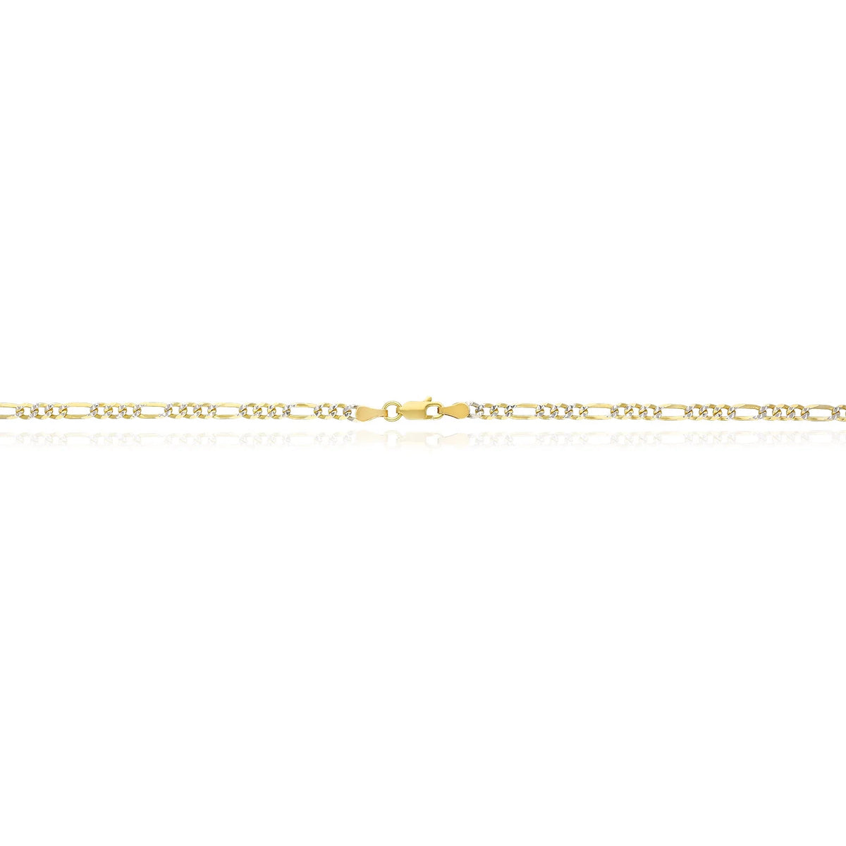 18K Gold Over Silver Diamond-Cut Figaro Chain Necklace C130981