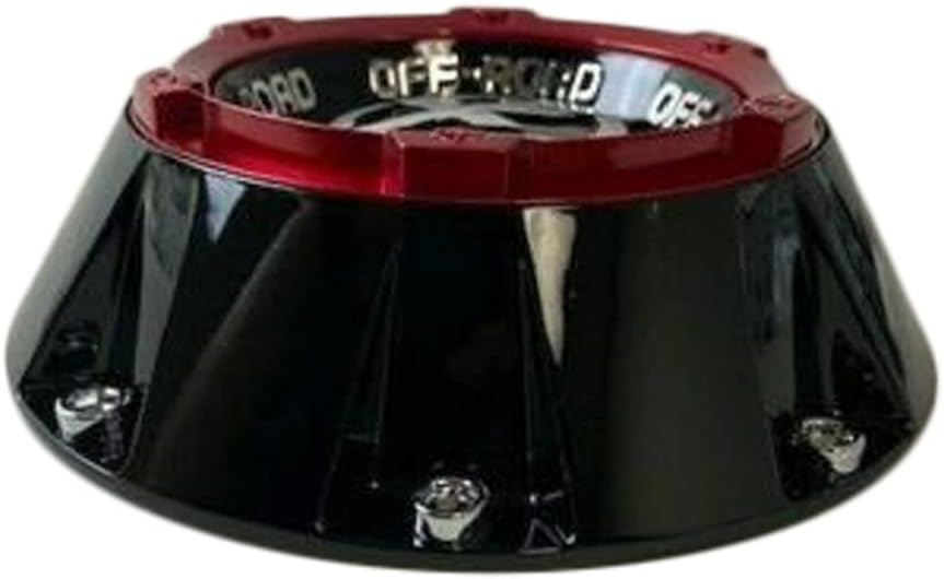 Gloss Black with Red Top Wheel Center Cap H636