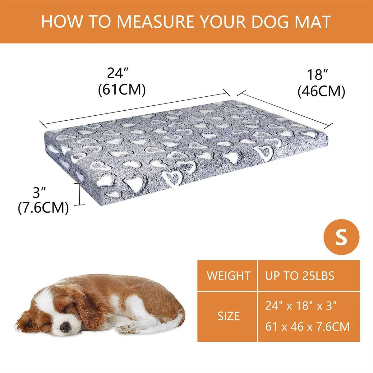 Reversible Dog Crate Mat with Removable Washable Cover Z308