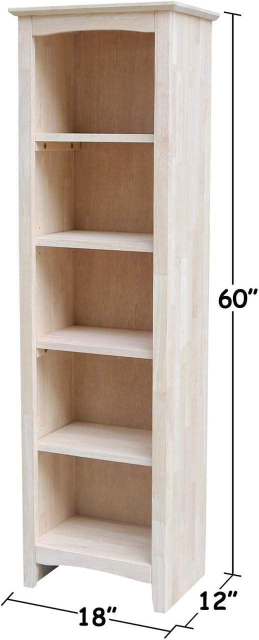 Unfinished Shaker Bookcase F4075