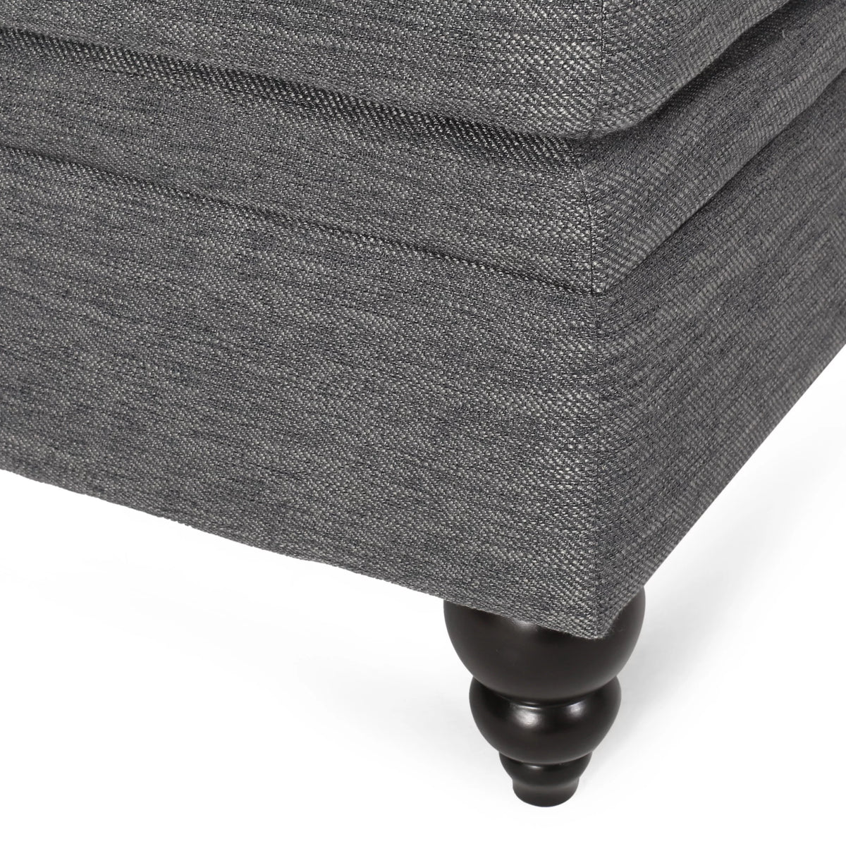 Dark Brown and Charcoal Tufted Chaise Lounge Y833140