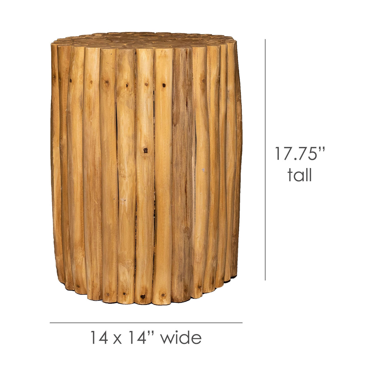 Acacia Wood End Table 17.75 Inches Tall U9536
