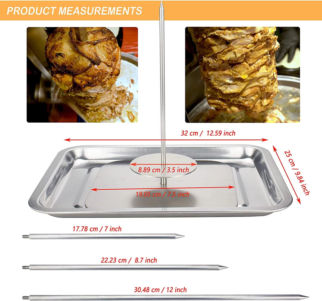 Stainless Steel Vertical Skewer for Barbecue Grill B8234