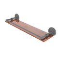 Matte Gray Solid Ironwood Shelf with Gallery Rail U4466