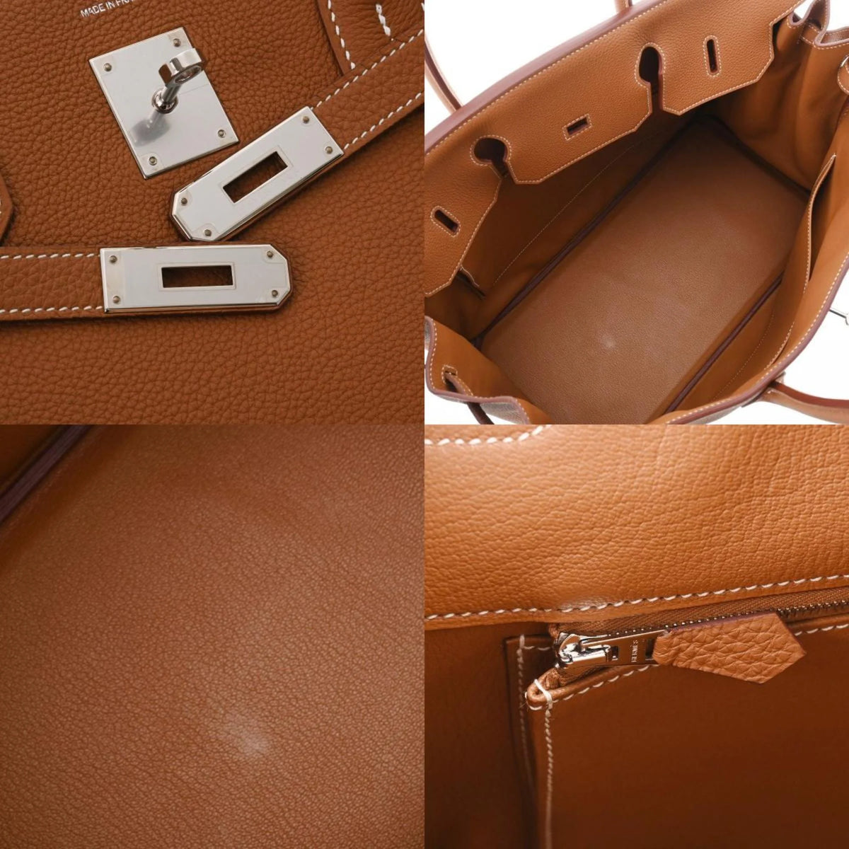 Gold Palladium Hardware Togo Handbag G3053