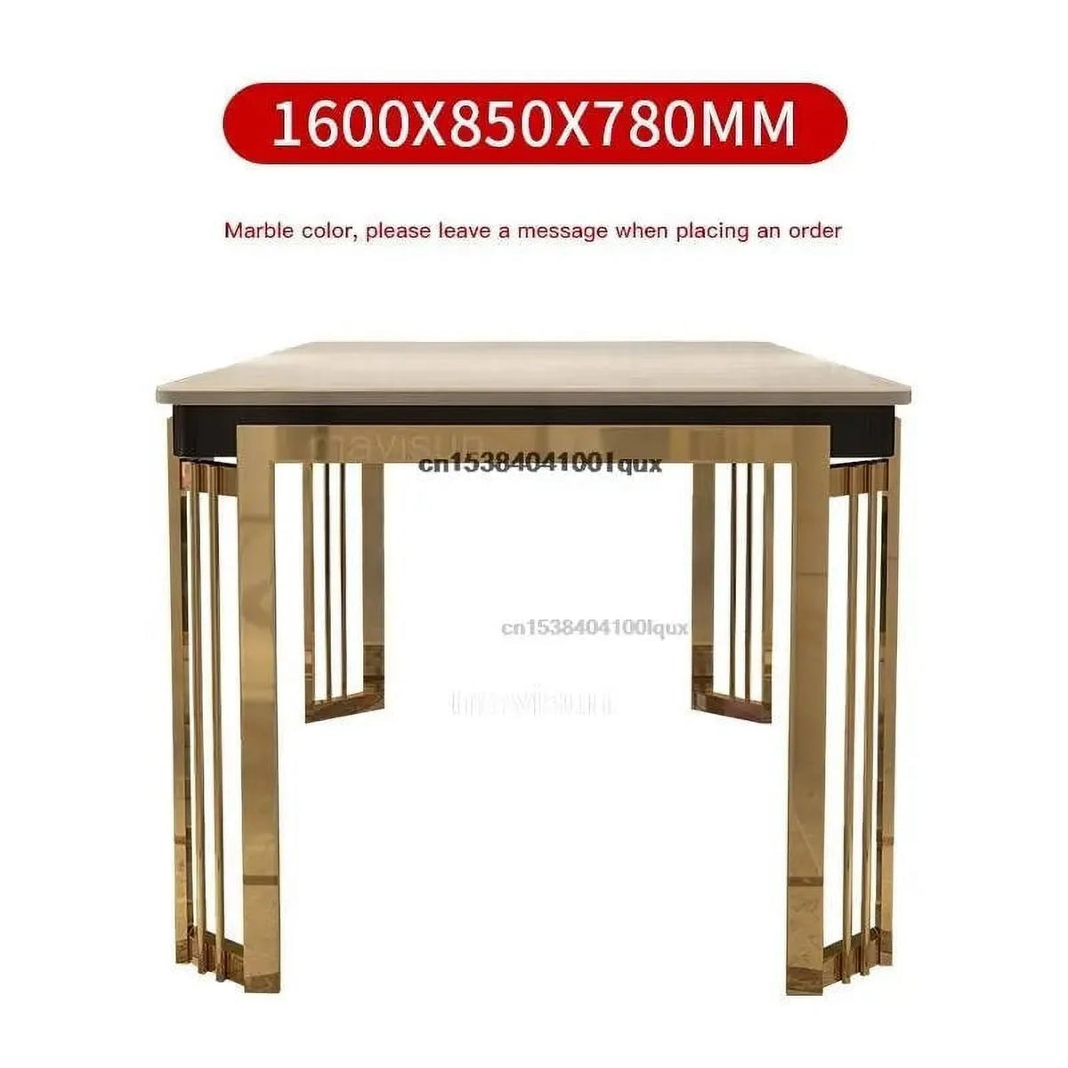 Marble Rectangular Dining Table with Chairs M41153
