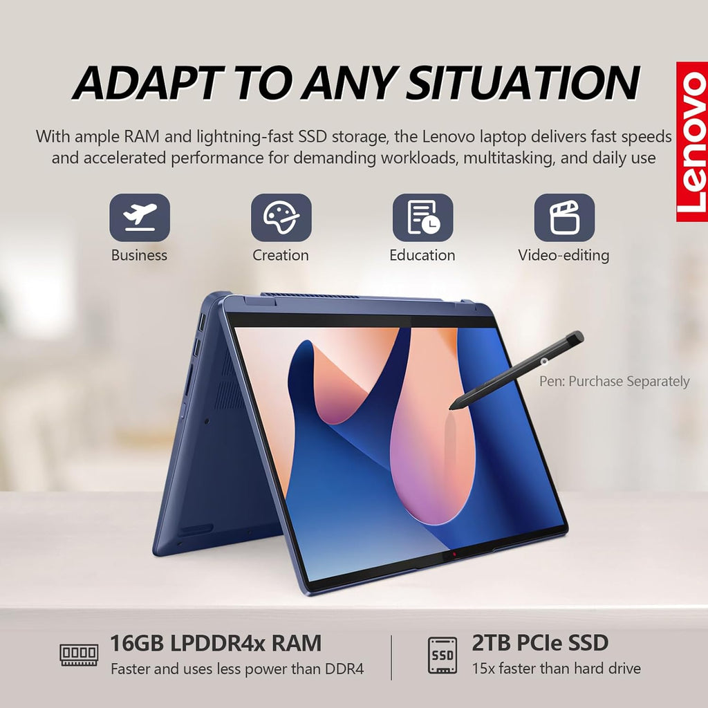 14 Inch FHD Touchscreen 2 in 1 Laptop, Intel Core i5, 16GB RAM 512GB SSD, Windows 11, Backlit Keyboard V724
