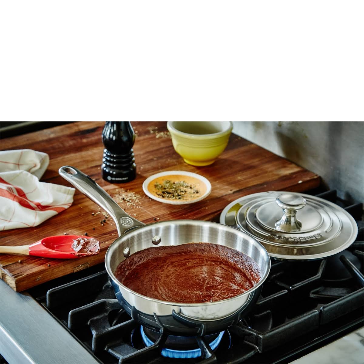2 Quart Stainless Steel Saucier Pan with Lid C73018