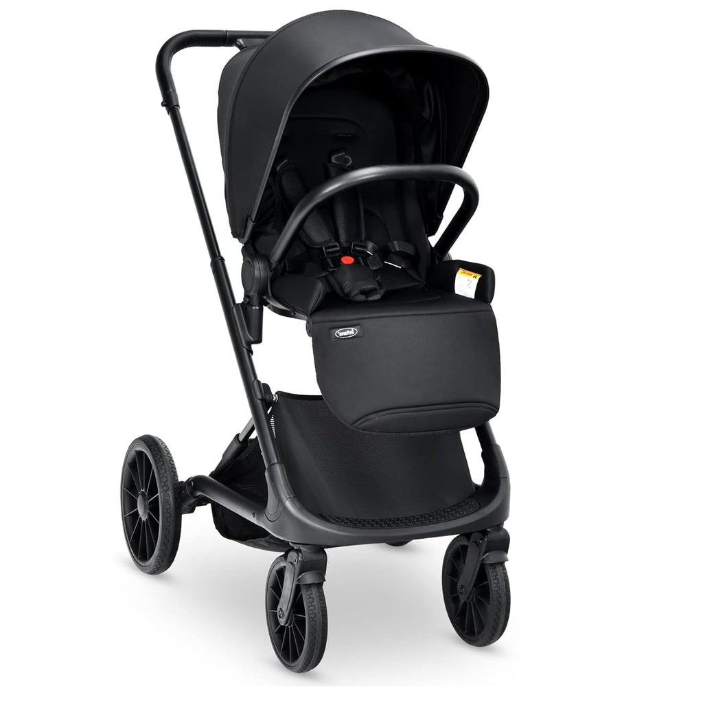 2 in 1 Convertible Baby Stroller with Aluminum Frame (Black) X77024