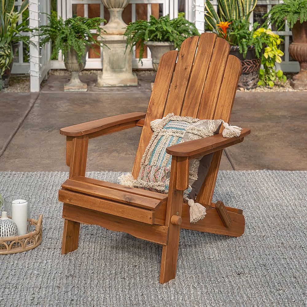 Brown Acacia Wood Adirondack Chair K812388