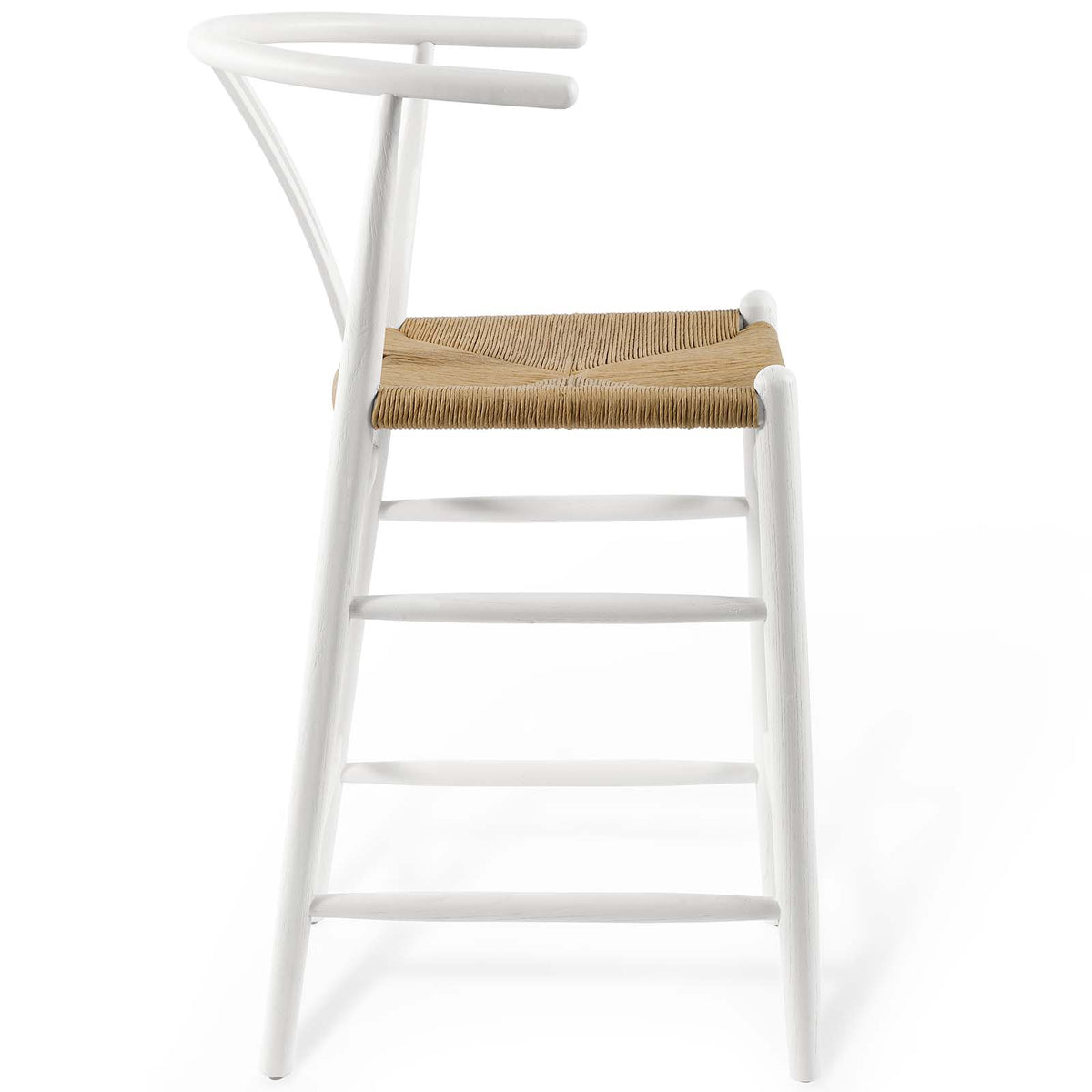 White Wood Counter Stool Set of 2 R62400