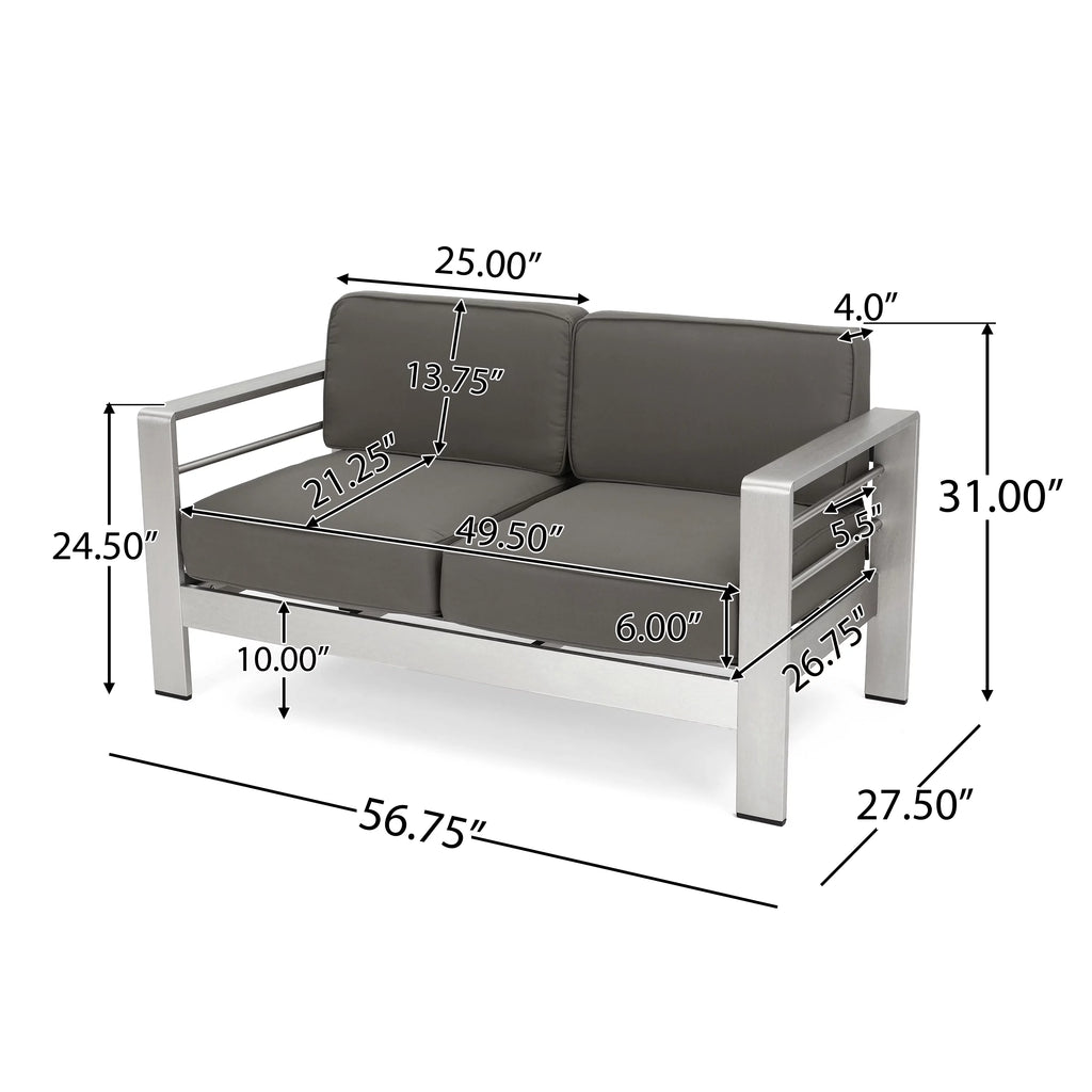 Outdoor Sofa and Chat Set with Lounges and Firepit T21253
