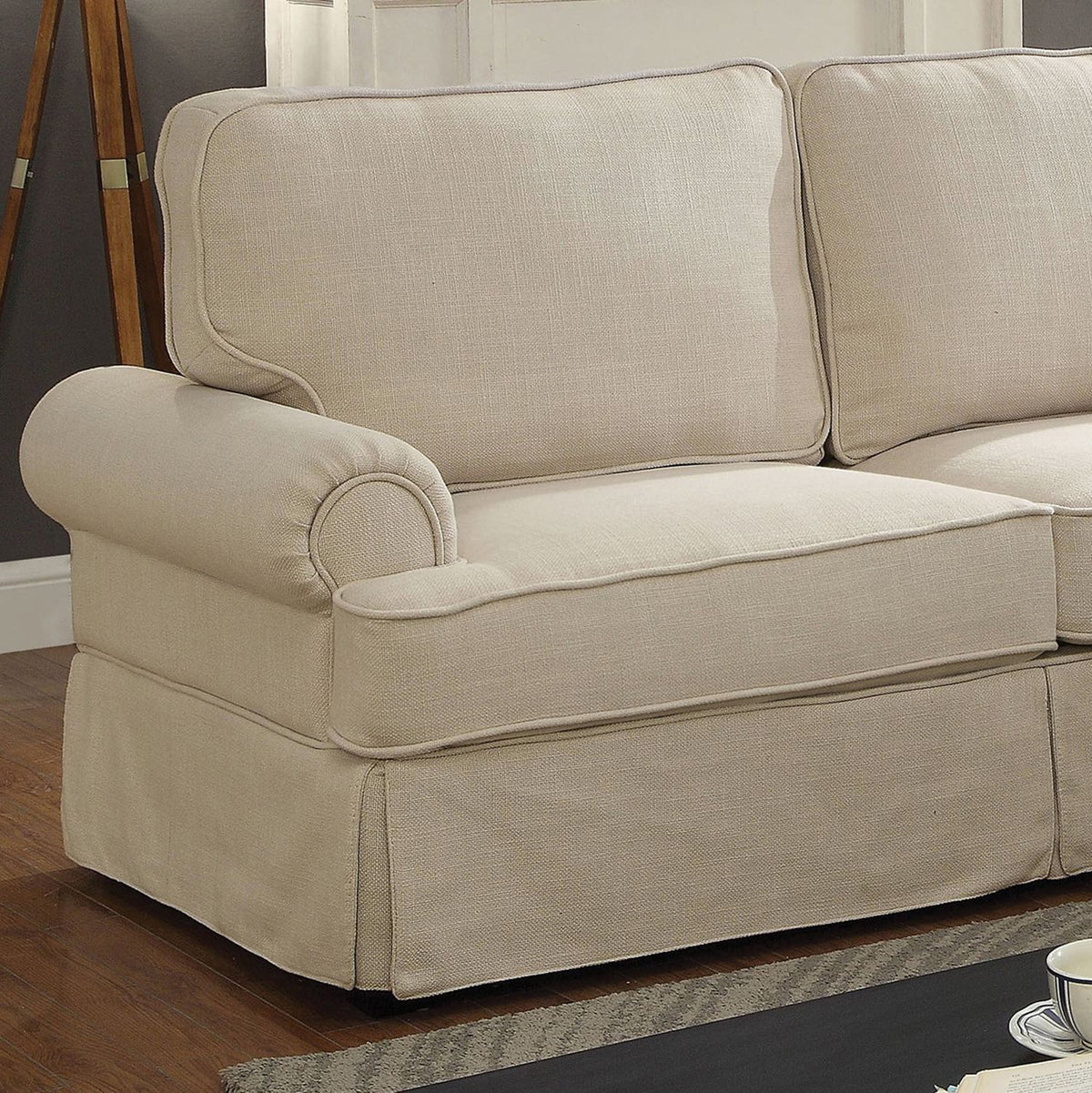 Beige Fabric Sectional Sofa H488663