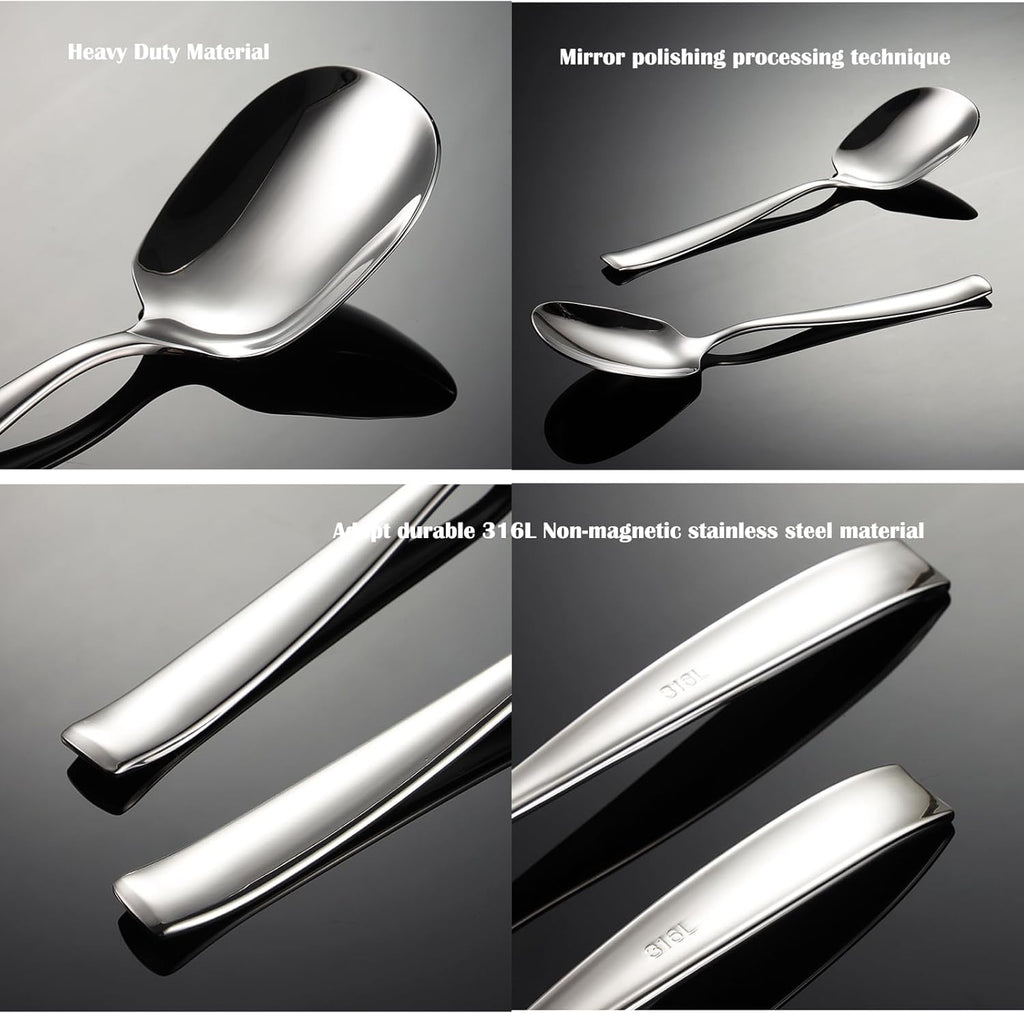 9.5 Inch 316L Stainless Steel Serving Spoon K773