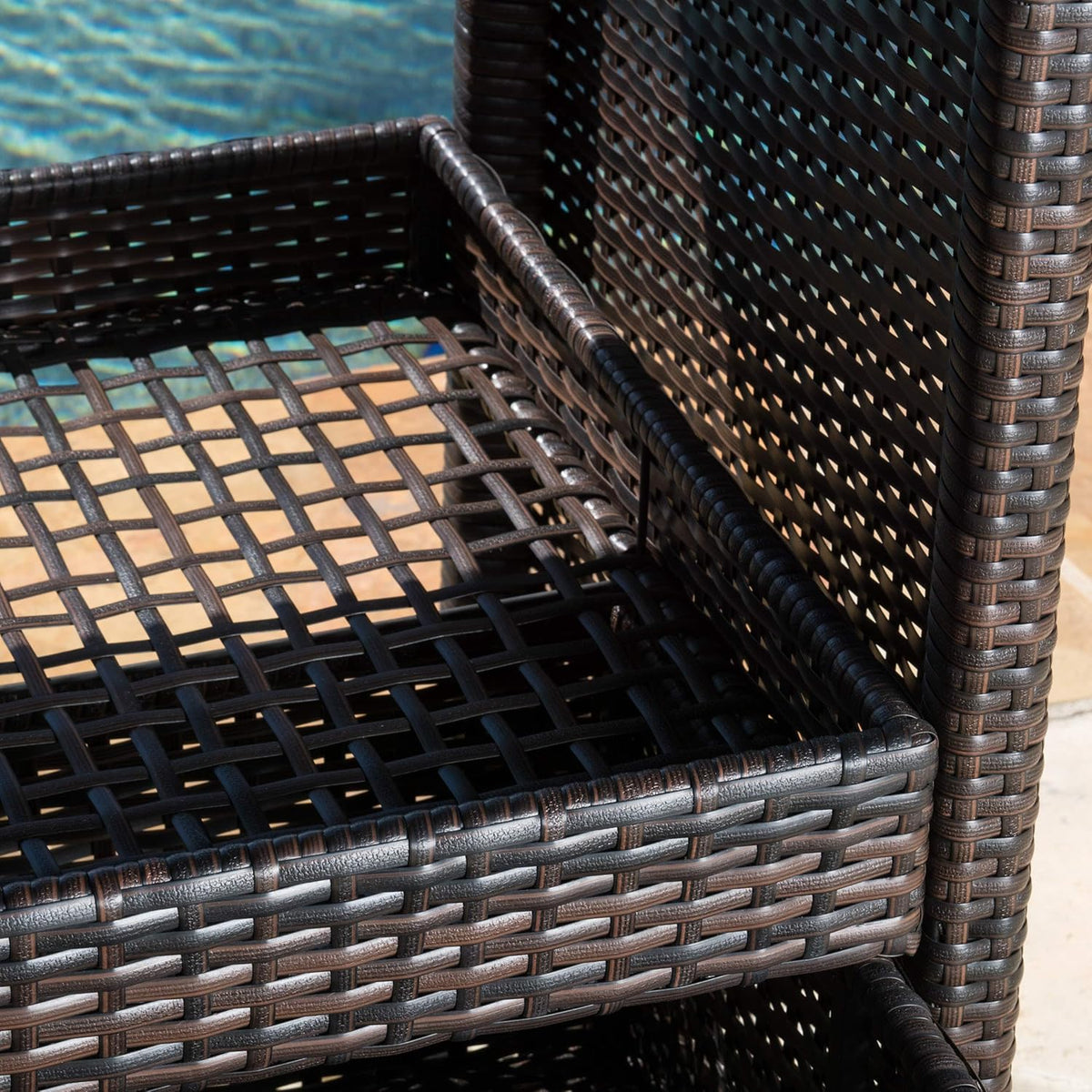 Multibrown Outdoor Wicker Bar Cart O4755